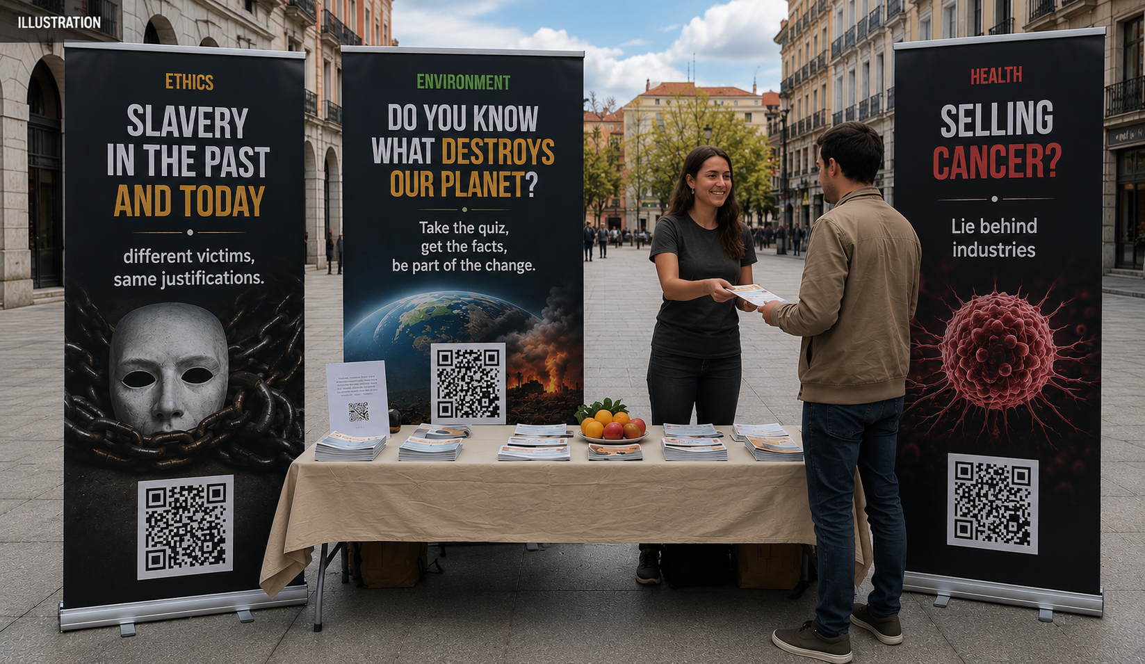 Street activism illustration